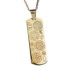 ÖZEL SERİ ALTIN RENK DİKDÖRTGEN KOLYE